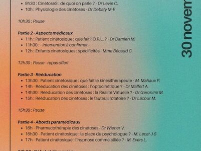 Journée scientifique de vestibulologie